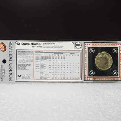 [Coin] 12 Dave Hunter/Edmonton Oilers, Hockey Dollars, 1983, In Packaging - Back Full: Full view of back