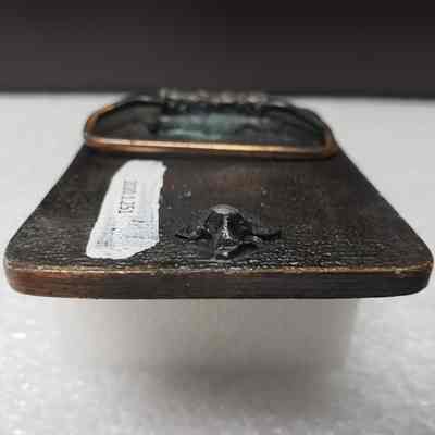 [Belt Buckle] Canadian Superior Oil, Antique-Bronze [Damaged] - Hook: Close-up view of the docked hook.