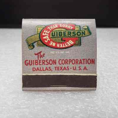 [Matchbook] Guiberson Specialty Oil Field Equipment, 21-strike, Red Green Gold - Front: View of front cover