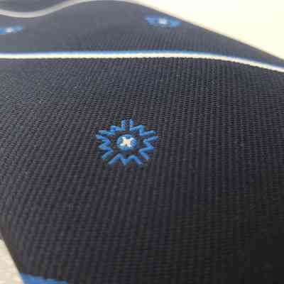 Close-Up of Tie Embroidery