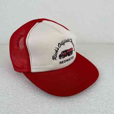 [Cap] Rick's Oilfield Hauling, Redwater, Padded Crown White, Mesh Body Red