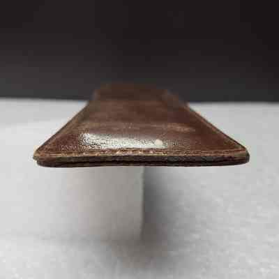 [Slide Rule] Dominion Bridge Co. Ltd./Riverside Iron & Engineering Works Ltd., White Plastic, Brown Leather - End Case: End view if case