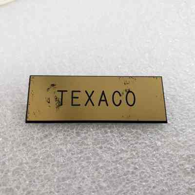 [Name Tag] Texaco, Gold Black