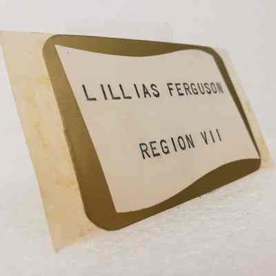 Angled View of Name Tag
