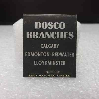 [Matchbook] Dominion Oilfields Supply Co. Ltd., 20-strike, Black Silver - Back: View of back cover