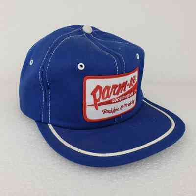 [Cap] Parm-Ke Construction Ltd. Backhoe & Trucking, Embroidered Patch, Padded Fabric Blue [Devil's Dust]