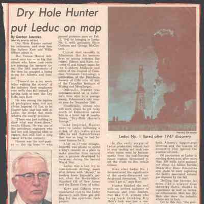 [Clipping] "Dry Hole Hunter put Leduc on map",