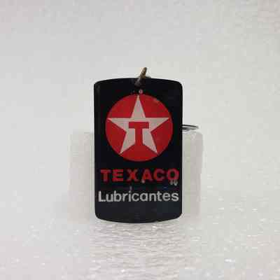*[Keychain] Texaco Lubricantes/Havoline Motor Oil, Double-sided, Black Red Blue