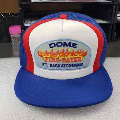 [Cap] DOME Ft. Saskatchewan, Fire-Eater, Padded White Red Blue Mesh Blue
