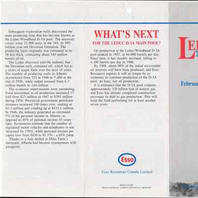 [Pamphlet] Leduc #1 40th Anniversary, ESSO, 1987