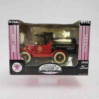 [Model] Texaco, Ford Model T Runabout 1918, Gearbox Toy, Die-cast Money Bank, in Box