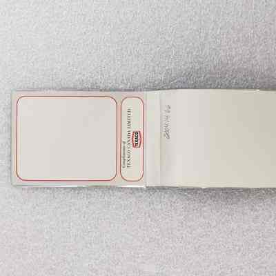 [Notepad] Texaco, Clear Cover, Blue - Inside Cover: View of inside cover