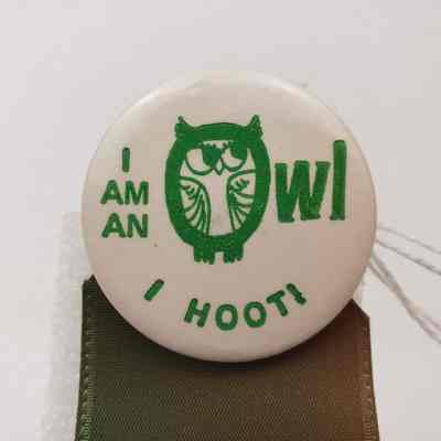 Close-Up View of Pin-back Button