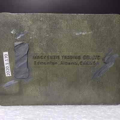 [Belt Buckle] Banister, Antique-Silver [Damaged] - Back: View of the back.