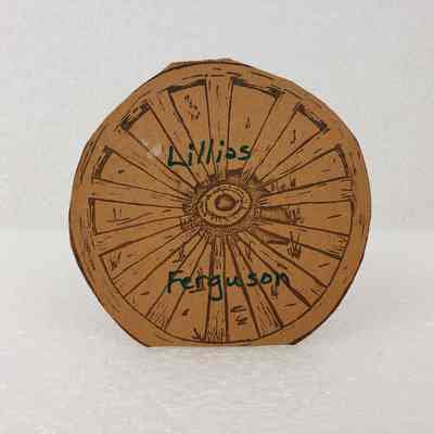 [Place Card] Lillias Ferguson, Wagon Wheel, Association of Desk and Derrick Clubs, Tulsa Oklahoma, September, 1972