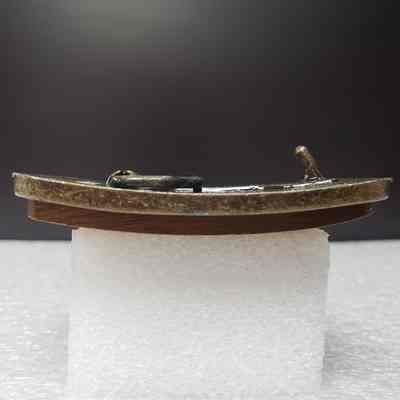 [Belt Buckle] Baker Oil Treating, Wood Antique-Bronze - Side: View from side.