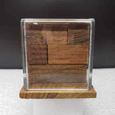 [Puzzle Cube] NOVA Corporation, Wood - Front: View of front.
