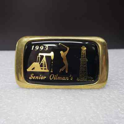 [Belt Buckle] Senior Oilman's, 1993, Brass Gold Black