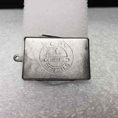 [Pocket Knife] Lory Oilfield Rentals, Rectangle Silver