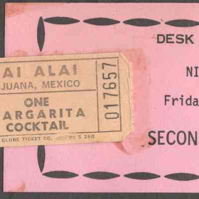 Scan of ticket in-situ in scrap book