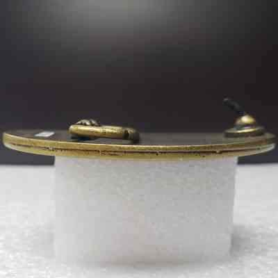 [Belt Buckle] Calgary Aggregate Recycling Ltd., Antique-Bronze - Side: View from the side.