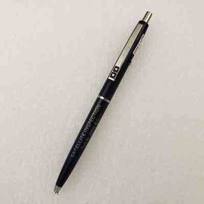 [Pen] Satellite Inspection, Ballpoint, Plastic Black Silver, Metal Silver-Coloured