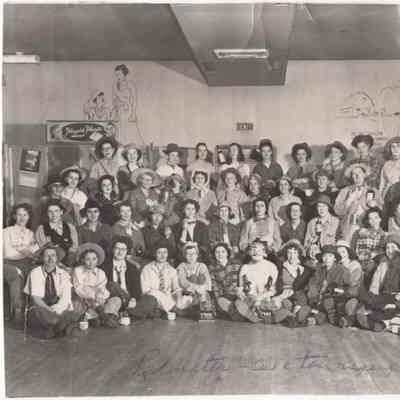 [Photo] 'Hobo Party', Redwater Oil Wives and Townspeople, B&W, 7x9.25in