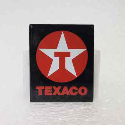 *[Magnet] Texaco, Rectangle with Round Star Logo, Black Red White