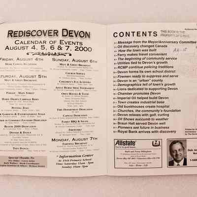 View of Booklet, Contents Page