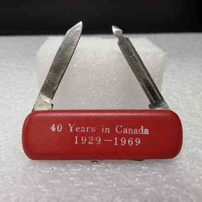 [Pocket Knife] Halliburton Services Ltd., Red - Back Open: View of back when open