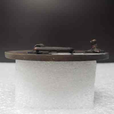 [Belt Buckle] Bill Jenkins Enterprises Ltd., Copper Turquoise - Side: View from the side.