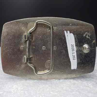 [Belt Buckle] Blue Truck, Antique-Silver - Back: View of the back.