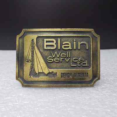 [Belt Buckle] Blain Well Service Ltd., Antique-Bronze