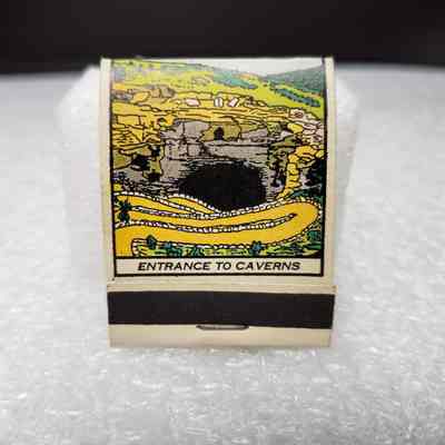 [Matchbook] White's City: Cavern Entrance, 20-strike, Yellow Black - Front: View of front cover