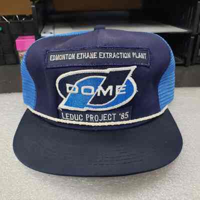 [Cap] DOME, Edmonton Ethane Extraction Plant, Leduc Project 1985, Cord, Cloth Navy Mesh Blue
