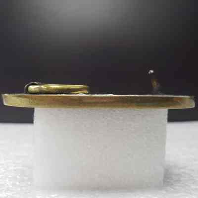 [Belt Buckle] Challenger Drilling, Safety Award, 1981, Antique-Bronze - Side: View from the side.