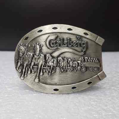 [Belt Buckle] Carlsberg, Horseshoe, Antique-Silver