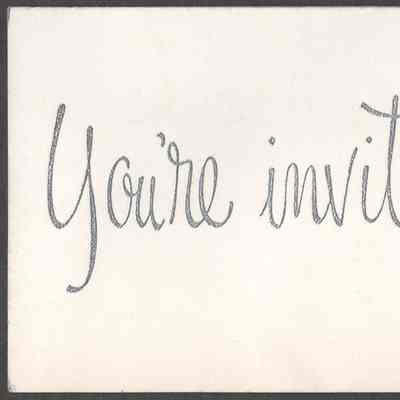 Scan of Invitation, Front Cover