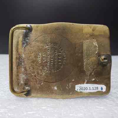[Belt Buckle] Alberta Gold Well Servicing, Safety Award, 1985, Bronze - Back: View of back