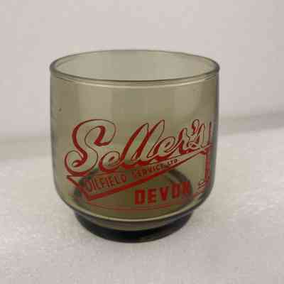 [Whisky Glass] Seller's Oilfield Service Ltd., Devon, Brown Glass, Red
