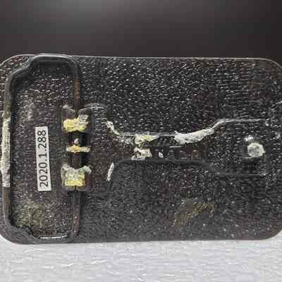 [Belt Buckle] CEDA, Antique-Bronze - Back: View of the back.