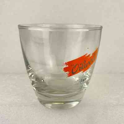 [Whisky Glass] Oilwell USS, Clear Glass, Orange Black