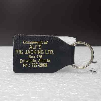 [Keychain] Alf's Rig Jacking Ltd., Leather Fob, Black Gold