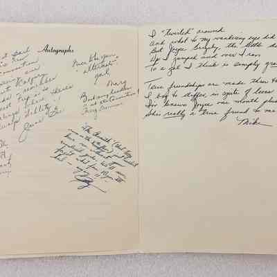 View of Programme, Autographs Page