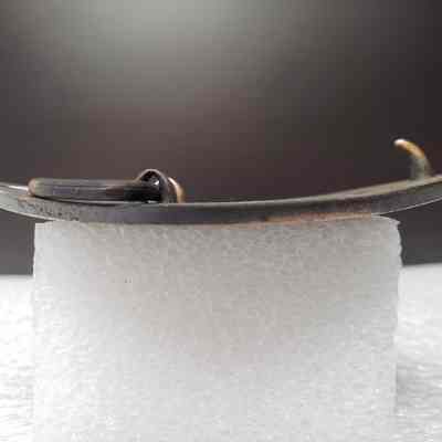 [Belt Buckle] Alberta Oilmen's Bonspiel Association, 1986, Antique-Bronze - Side: View from side
