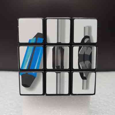 [Puzzle Cube] R&M Energy Systems Canada/T3 Energy Services, Plastic, Blue Red - Side F: View of Side F.