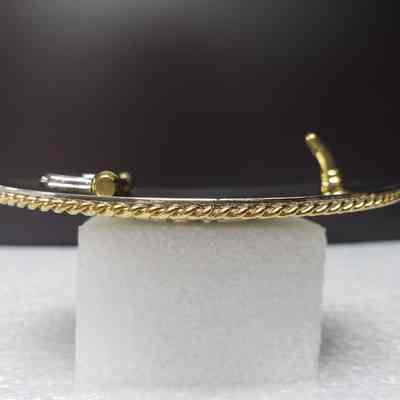 [Belt Buckle] Aspenleaf Energy Ltd., Silver Gold Blue - Side: View from side
