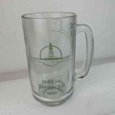 [Tankard] Oilfield Technical Society, Annual Barbeque, Glass, Green, 1982