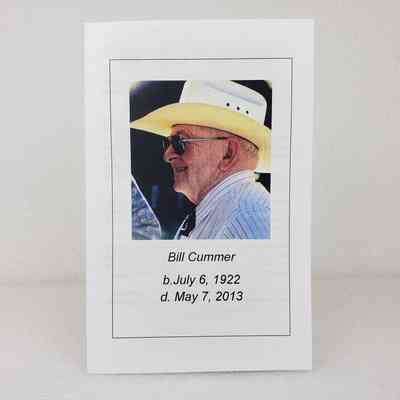 [Programme] Bill Cummer, July 6 1922 - May 7 2013, Funeral/Memorial Service