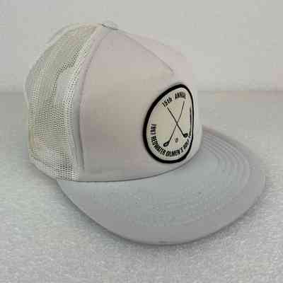 [Cap] Redwater Oilmen's 15th Annual Golf Tournament, 1987, Patch, Padded Crown White, Mesh Body White